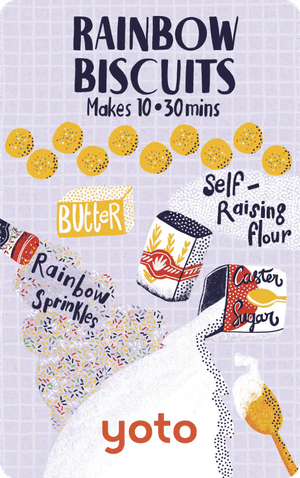 Baking with Yoto - Rainbow Biscuits